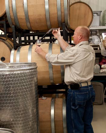 Jeff Voss tasting wine